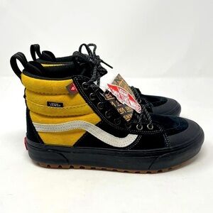 NEW Vans Sk8 Hi MTE 1 Ultracush Black Yellow Nubuck Primaloft Boot Sneakers